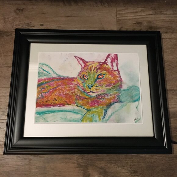 Sheffield Home Large Black Picture Frame with Mounting + 3 Cat Prints - Picture 4 of 15